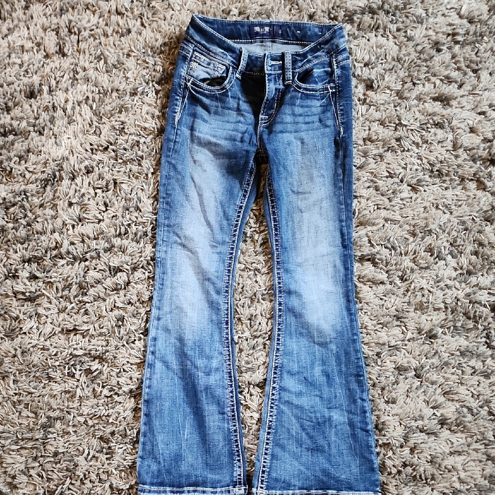 Miss Me Flare Jeans in Classic Blue